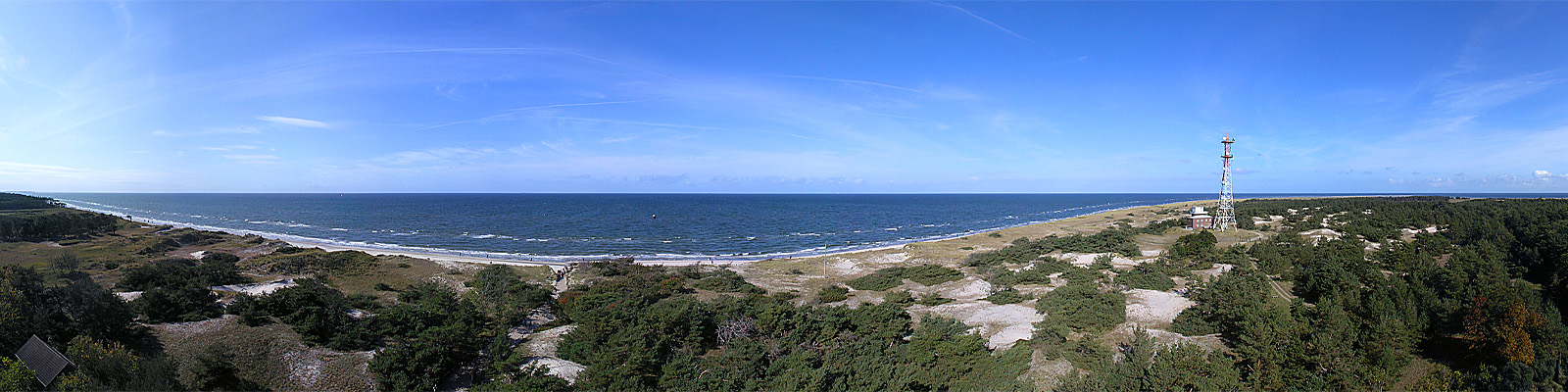 Panorama: Darßer Ort Blick vom Leuchtturm - Motivnummer: fdz-ort-02