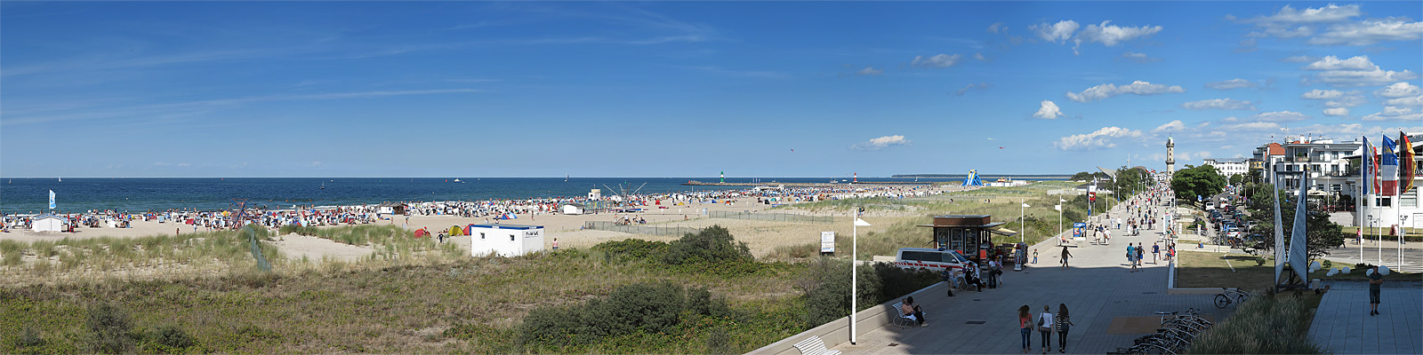 Panorama: Warnemünde Promenade - Motivnummer: hro-war-05