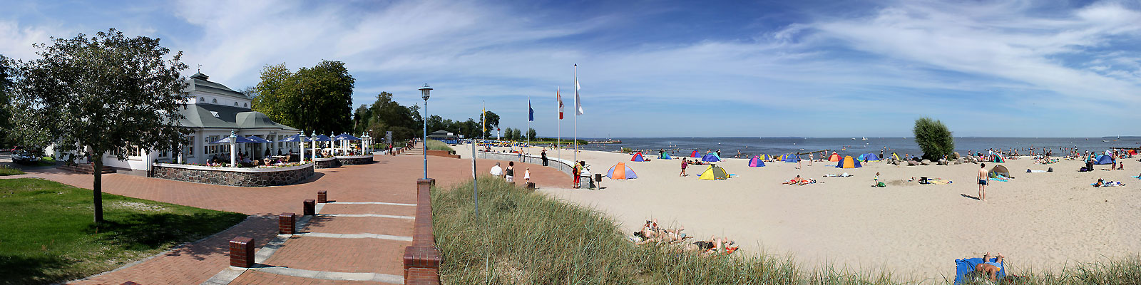 Panorama: Ueckermünde Strandbad Promenade - Motivnummer: haf-uem-03